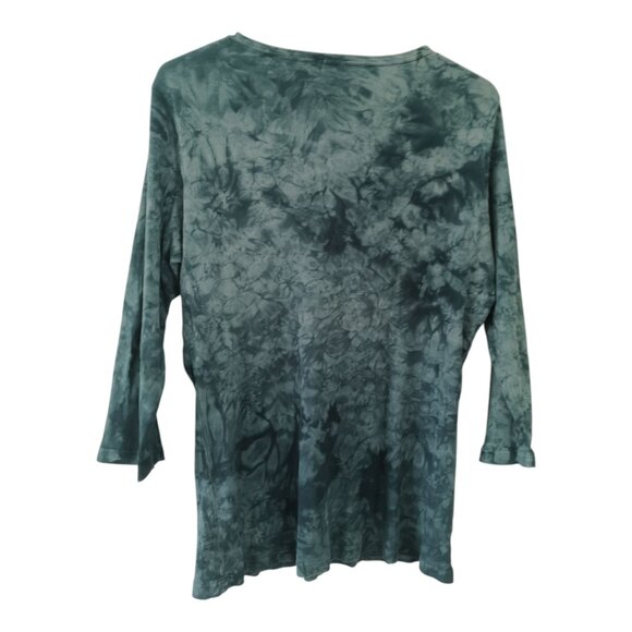 Tryst Cotton Rib Tie-Dye 3/4 Arm Top XL - Picture 4 of 6
